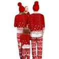 thumbnail image 4 of Hotiary Autumn Winter Long Sleeve and Long Pants Casual Home Wear Christmas Deer Print Family Pajamas Outfit, 4 of 7