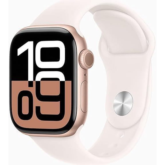 Restored Apple Watch Series 10, 46mm Rose Gold [GPS   Cellular] Starlight Sport Band (Refurbished)