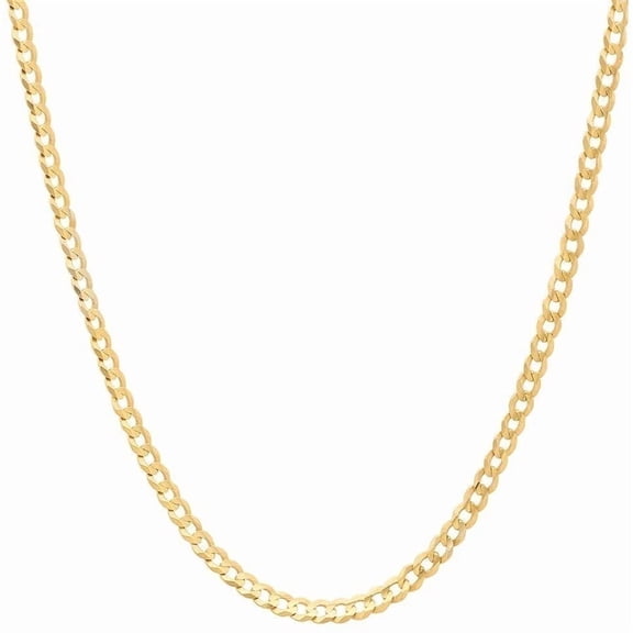 Golds Real Genuine 14K Yellow Gold Filled Cuban Link Chain Necklace 2 mm 20 Inch for Men and Women