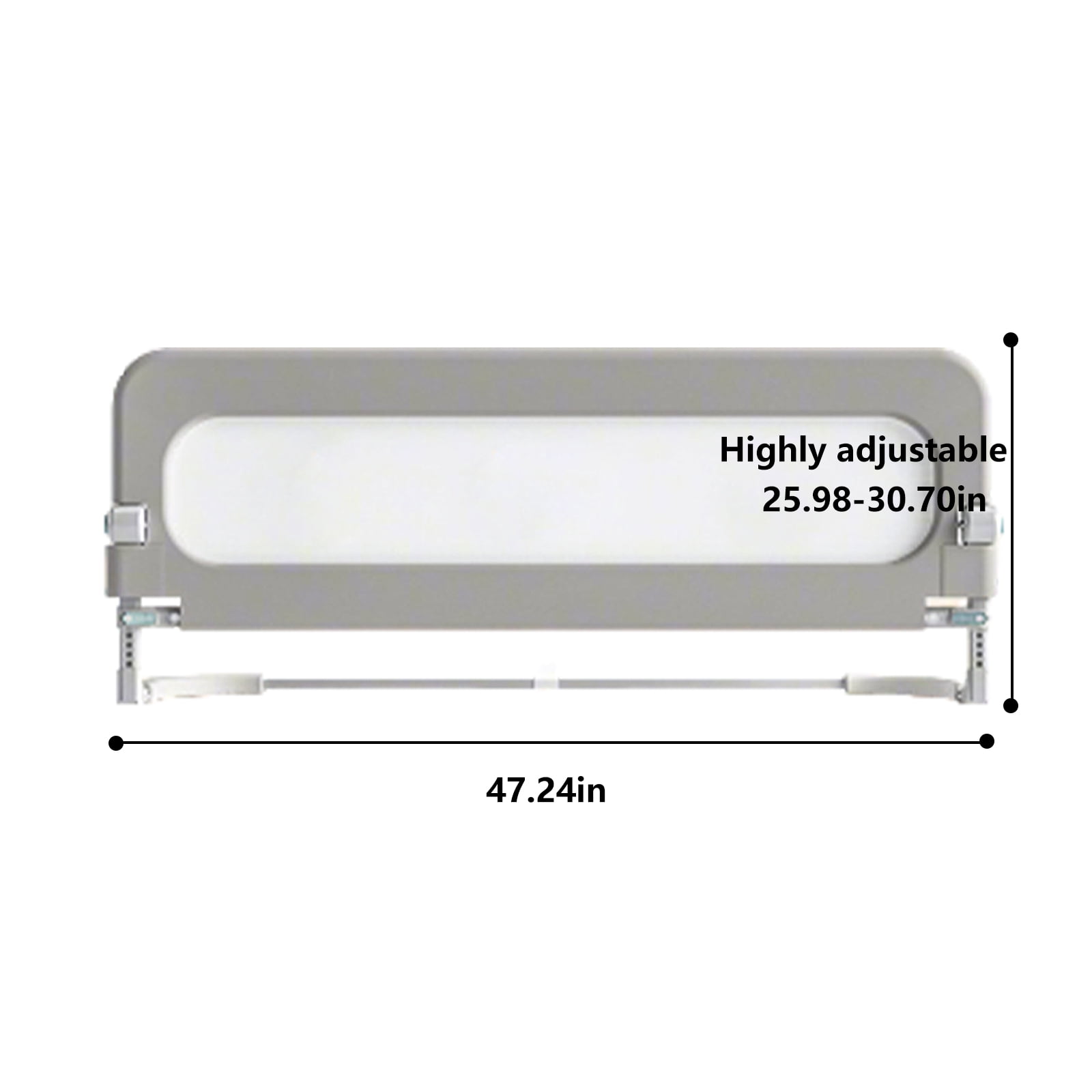 Foldable Toddler Bed Rails - Kids Guard Bumper for Crib Safe Bed Side Rail for Twin Queen King Full Size Beds 48inch