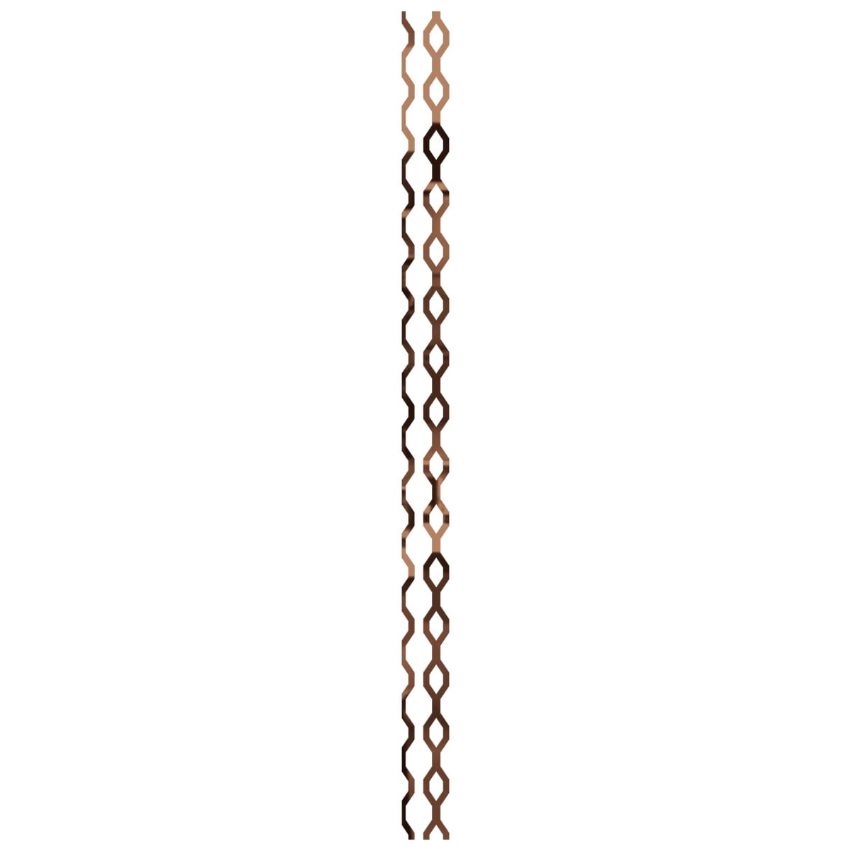 Ekena Millwork 94"H x 1/8"T Wabash Adjustable Acrylic Decorative Slat Wall Panel Kit, Bronze Mirror (contains 23 Slats + 1 Straight Edge Starter Slat)