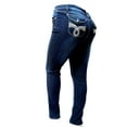 thumbnail image 3 of Jack David Womens Plus Size Denim jeans Dark Blue Flap Pocket Stretch Skinny Leg LS-98173MS, 3 of 3