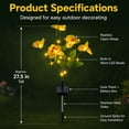thumbnail image 5 of Rirool Solar Orchid Flower Garden Stake Lights, 7 Heads Warm White Solar Lights Outdoor Waterproof, Decorative Lights for Yard Lawn Patio Pathway, Yellow 2 Pack, 5 of 8