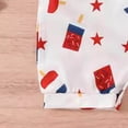 thumbnail image 6 of Wxirdiow Baby Girl Patriotic Outfit My First 4th of July Baby Boy Outfit American Flag Romper Sleeveless Overalls Newborn Memorial Day Clothes Red Size,9-12 Months, 6 of 7