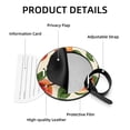 thumbnail image 4 of Peach 2pcs PU Leather Round Bag Tags with Privacy Cover and Name ID Tag - Suitcase Tags for Travel Luggage, Handbags, Backpacks, School Bags, 4 of 6