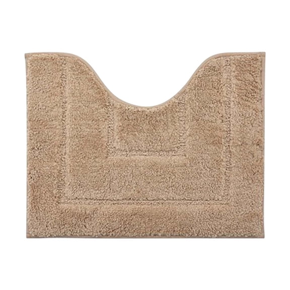 EazyTech U-Shaped Bathroom Contour Rugs Microfiber Bath Rugs Super Absorbent Quick-Dry Toilet Non-Slip Rug, Machine Washable 16"x20"
