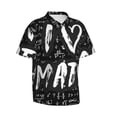 thumbnail image 2 of Balery I love Math Print Men's Hawaiian Shirts Short Sleeve Beach Shirt Relaxed Fit Vacation Button Down Shirts-3X-Large, 2 of 9