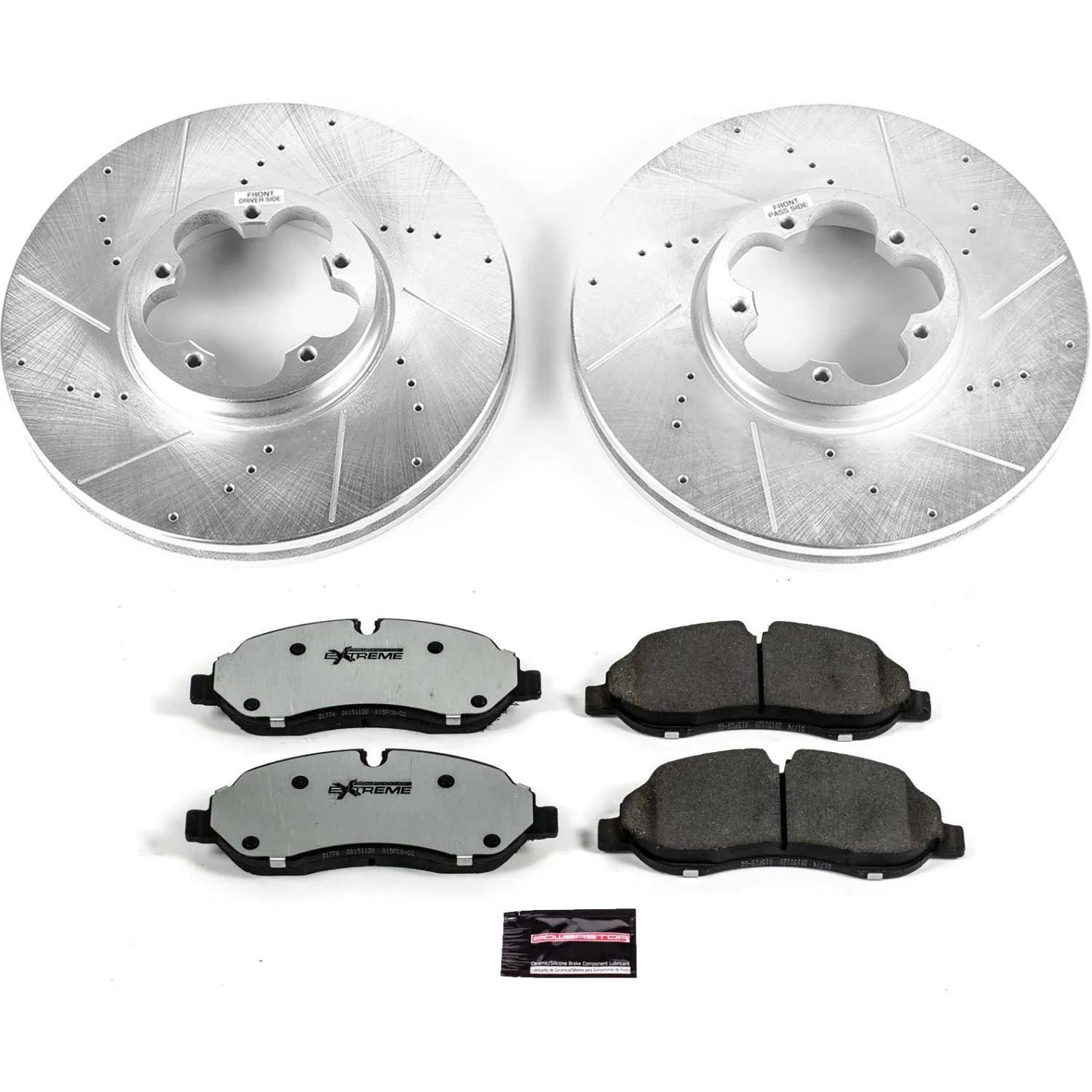 PowerStop Front Z36 Truck & Tow Carbon-Fiber Ceramic Brake Pad and Drilled and Slotted Rotor Kit Fits: FORD Select Models K7150-36