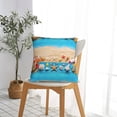 thumbnail image 5 of Pofeuu Boards and Beach Print Double-sided plush pillowcase Square Throw Pillow Covers Pillows Cover for Living Room Bedroom Sofa Couch Cushion Cover（No pillow core）-22"x22", 5 of 7