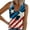 Blue, variant on fartey Women Plus Size Tank Blouses 4th of July Sleeveless V Neck Vest Top Tunic Knit American Flag Print Button up Patriotic Tee