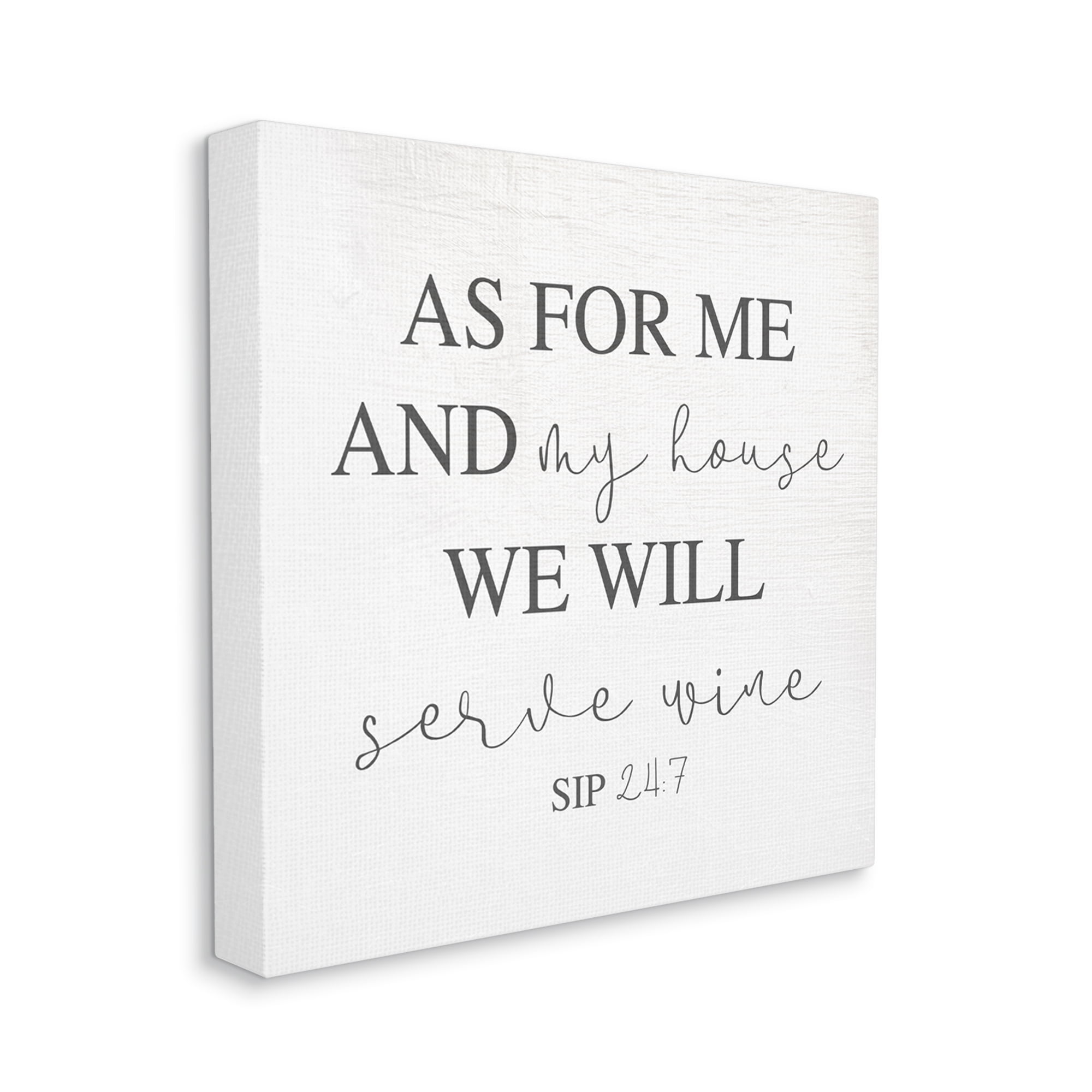 Stupell Industries My House Will Serve Wine Religious Kitchen Sign,36 x 36, Design by Daphne Polselli