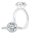 thumbnail image 3 of AFFY 0.31 Carat (Cttw) Round White Natural Diamond Semi Mount Engagement Ring In 14k Solid White Gold (I-J Color, I2-I3 Clarity) Ring Size-12, 3 of 3