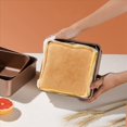 thumbnail image 6 of 2X Gold Square Cake Mould Thickening Non-Stick Ancient Baking Tray Square Deep Baking Pans Barbecue Bread Cake Mold, 6 of 8
