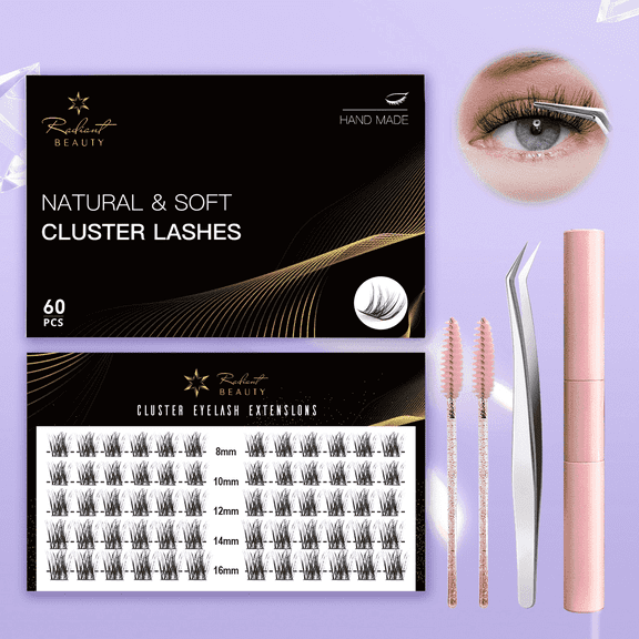 The Radiant Beauty Cluster Lashes, False Eyelashes (60pcs)