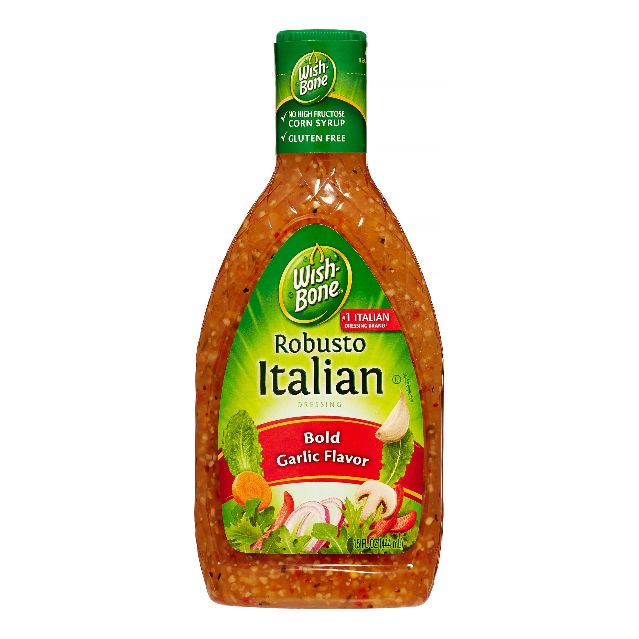 WishBone Salad Dressing Robusto Italian Vinaigrette Bold Garlic Flavor, 15 Fl Oz