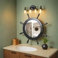 thumbnail image 4 of Wooden Ship Wheel (Full Black) - Mirror Fitted - (30 Inches), 4 of 4