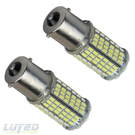 Color Lcd Backup - LUYED 2 x 1440LM Super Bright 1156 3014 144-smd 12-24v White Color 1156 1141 1003 7506 LED Bulbs for Back Up Reverse Lights,Brake Lights,Tail Lights,Rv lights