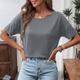 thumbnail image 4 of Short Sleeve T Shirts for Womens Summer Business Casual Tops Loose Basic Outfits, 4 of 6