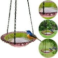 thumbnail image 5 of Yucurem Hanging Flower Shaped Bird Feeder with Hook for Outdoor Garden Decor Gardening Supplies (Purple), 5 of 9