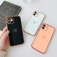 thumbnail image 3 of Compatible with iPhone 11 Pro Case Cute Heart for Women Girls, Plating Raised Corners Bumper & Full Camera Protective Cover Shockproof Silicone Phone Case for iPhone 11 Pro, Black, 3 of 6