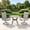 Graywood Table-Gray Chairs, variant on Vicllax 5-Piece Outdoor Patio Dining Table Set, Metal, 4 Padded Swivel Chairs with Textilene Fabric