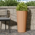 thumbnail image 2 of Chiccushion 23.6 inch Tall Planter Set of 2, Large Plastic Round Planter for Outdoor Indoor Garden Patio Front Door, Terracotta, 2 of 9