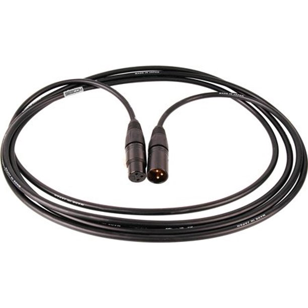 Mic Cable Canare StarQuad Black/Gold 3Pin XLR Male to 3Pin
