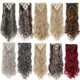 thumbnail image 1 of Clip de Tête Pleine Vague Bouclée dans les Extensions de Cheveux 8 Pcs/18 Clips Cheveux Synthétiques pour les Femmes, 1 of 4