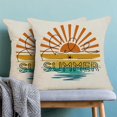 thumbnail image 1 of Summer Outdoor Pillow Covers 18x18 Inch 2 Pcs, Hello Summer and Sea Art Abstract Decorative Throw Pillows,Sunrise Sunset Farmhouse Decor Pillowcase Linen Cushion Cover for Home Couch Sofa Bed, 1 of 5