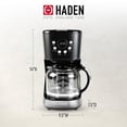 thumbnail image 4 of HADEN Cafetera, Cafetera de Goteo Programable de 12 Tazas con Función de Apagado Automático y Filtro de Agua Lavable Reutilizable, Negro y Cobre, 4 of 5