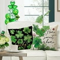 thumbnail image 6 of St. Patricks Decorative Throw Pillow Covers 18x18 Set of 4, Shamrock Clover Lucky Blessed Pinch Me Black Spring Outdoor Pillowcase, Home Sweet Home Irish Holiday Cushion Case Home Decor, 6 of 6