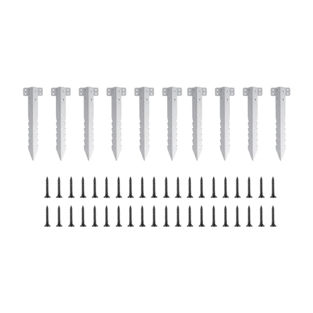 koolsoo 10 Pieces Railway Sleepers Brackets Lawn Corner Post Landscape Edging Stakes