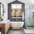 thumbnail image 3 of Brown Forest Kitchen Curtains 72 Inch Length, Mysterious Rustic Farmhouse Tree Grommet Top Bedroom Living Room Curtains, Light Filtering Cafe Curtain Drapes 2 Panels Set 104''x72'', 3 of 9