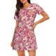 thumbnail image 1 of Fotbe Sweet Bata de Dormir para Mujer con Estampado, Camisón de Algodón de Manga Corta, Ropa de Dormir Casual, 1 of 6