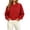 Red, variant on Horkkom Sweatshirt for Women Long Sleeve Solid Color Crewneck Sweatshirt Casual Pullover Cropped Sweatshirts, S-2XL