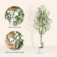 thumbnail image 4 of 7ft Olive Trees Artificial Indoor,Tall Fake Plants with 96 Lifelike Olive Fruits & 1152 Dense Leaves,Faux Plants in White Imitation Ceramic, Perfect for Modern Home Decor,1pack, 4 of 8