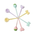 thumbnail image 1 of Yuarrent Mini palillos de frutas de Color caramelo dulce de 8 piezas, bonitos palillos de fresa para niños, comida, cóctel, palillos de , Conjuntos de muebles de dormitorio, 1 of 6