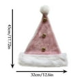 thumbnail image 3 of Plush Jingle Bell Christmas Hat - Festive Family Party Decoration, Soft Comfortable Hat for Adults, Cute Holiday Headwear for Christmas Celebrations, 12.6*17.72in, Pink, 3 of 6