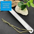 thumbnail image 3 of Stainless steel ruler for precise measurement, with thickened 4mm/5mm design, ideal for students and engineers., 3 of 5