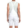 thumbnail image 3 of Dellytop Mens Solid Color Pockets Bib Overalls Romper Shorts White M, 3 of 4