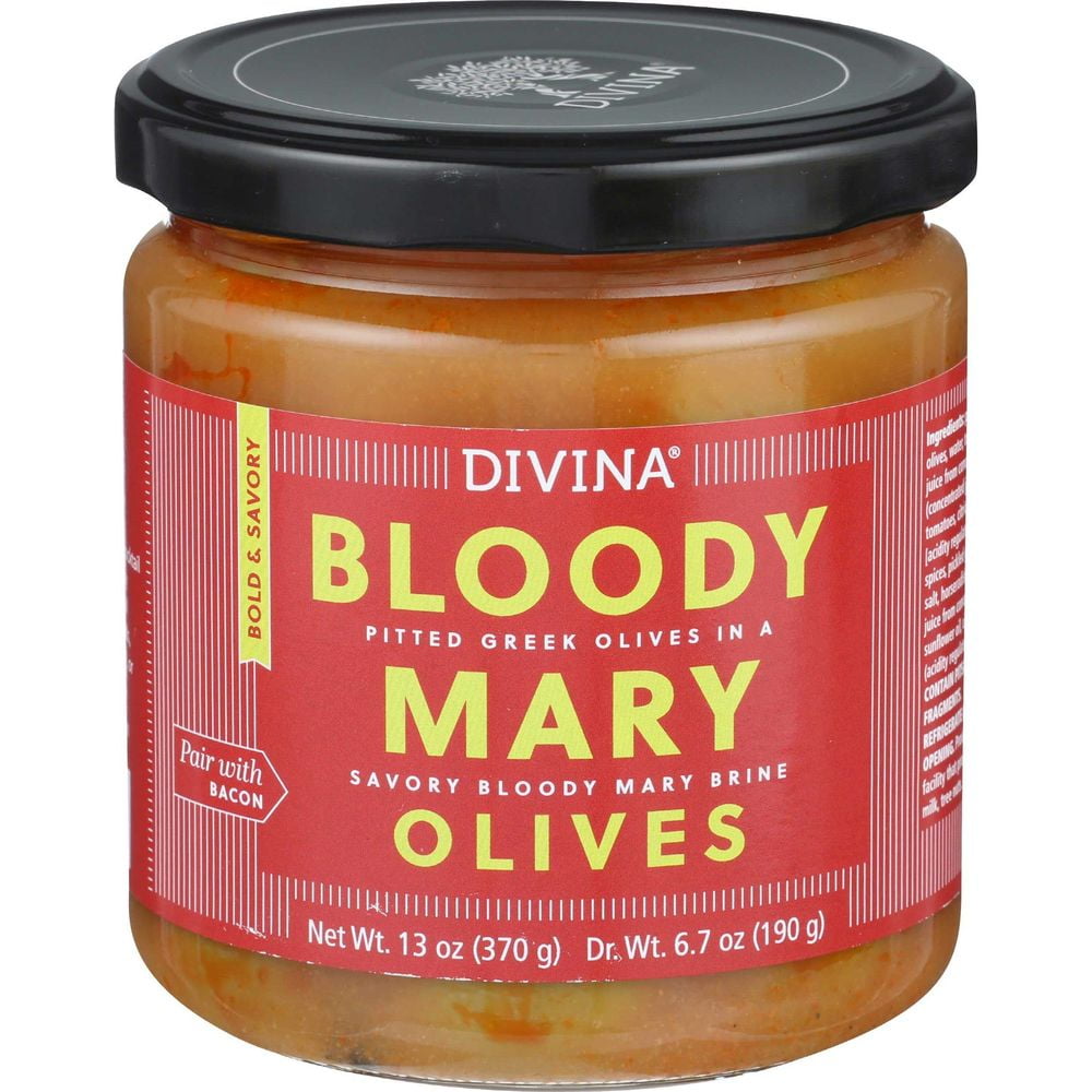 Divina Bloody Mary Olives, 13 Ounce 6 per Case.