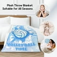 thumbnail image 2 of Volleyball Blanket, Cozy Soft Throw Blankets for Kids, Cool Blue Flannel Throw Gifts for Couch Office, 30x40 Inches, 2 of 6