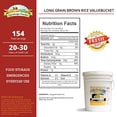 thumbnail image 4 of Saratoga Farms Long Grain Brown Rice ValueBUCKET, 5-Gallon Bucket, 30lbs (13kg), 154 Total Servings, Dehydrated, Food Storage, Cooking, Every Day Use, 4 of 4