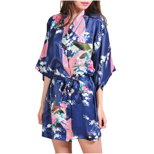 LSLJS Cardigan Imprimé Ample pour Femmes Ceinture Peignoir Court, Robes Cadeaux pour Femmes