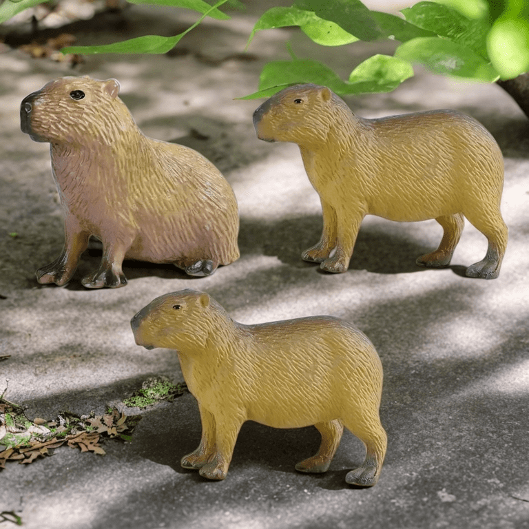 Capybara Figurines Capybara Statue Animal Figurines Educational Learning  Toy Animals Model for Table Bedroom Office Decor Birthday Gifts 