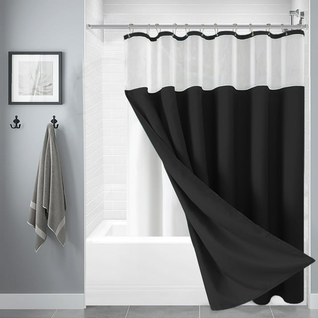 Shower Curtain under $5! CQCYD Shower Curtain Set Waterproof Polyester Fabric Bathroom Curtain with Hooks Liner for Bath Tub Shower Rod Window Privacy