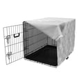 thumbnail image 3 of Botanical Dog Crate Cover, Simplistic Modern White Succulent Silhouette Pattern on Soft Grey Background, Easy to Use Pet Kennel Cover Small Dogs Puppies Kittens, 7 Sizes, Pearl and White, by Ambesonne, 3 of 6