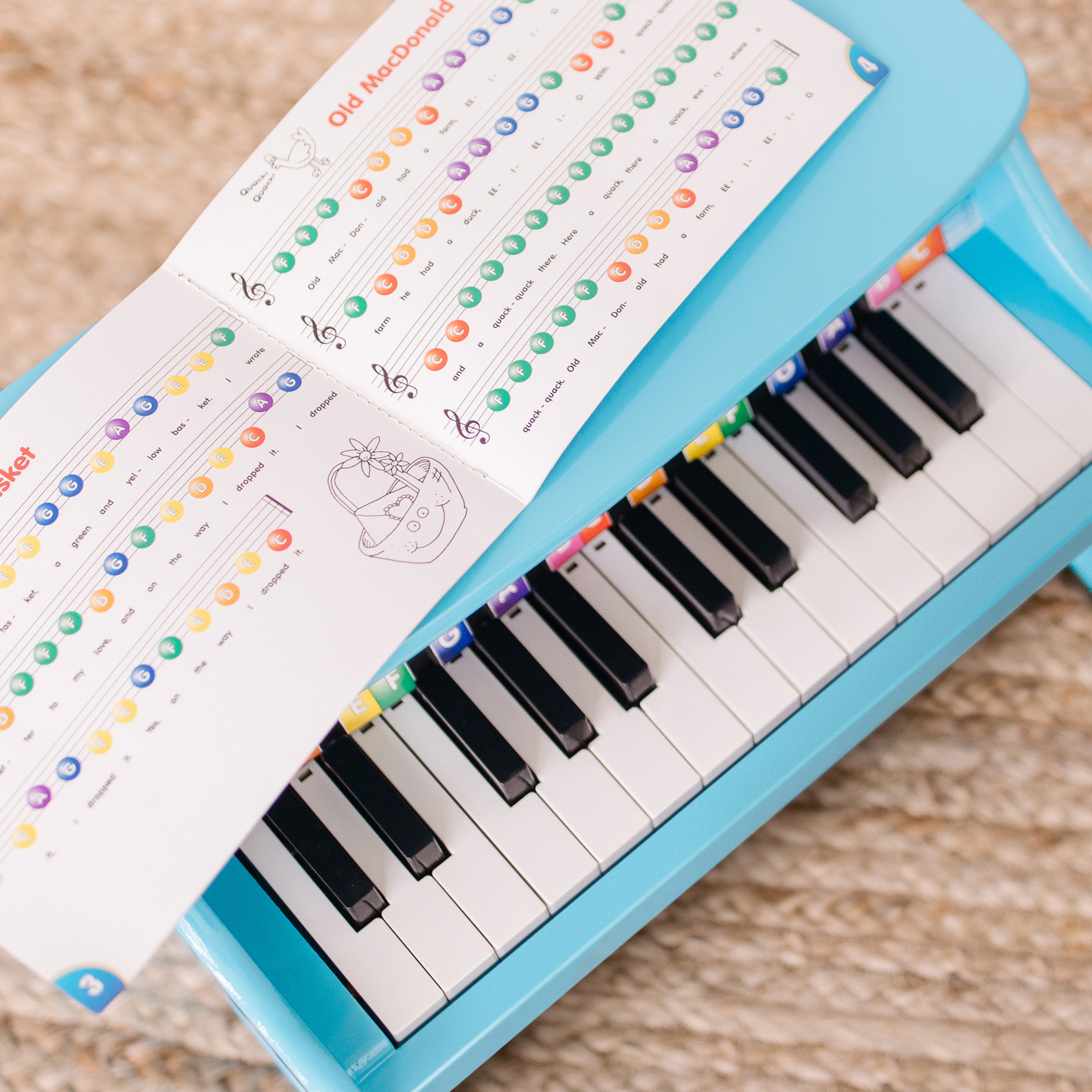 Melissa & Doug Learn-to-Play Piano With 25 Keys and Color-Coded Songbook - Blue - image 4 of 9