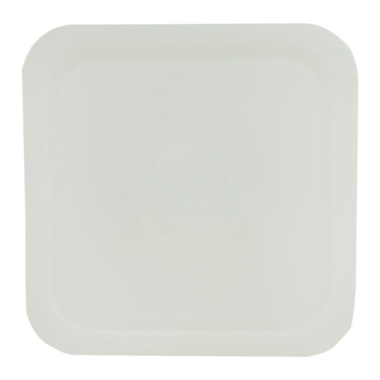4-1/4 Gallon White HDPE Square Bucket (Lid Sold Separately)