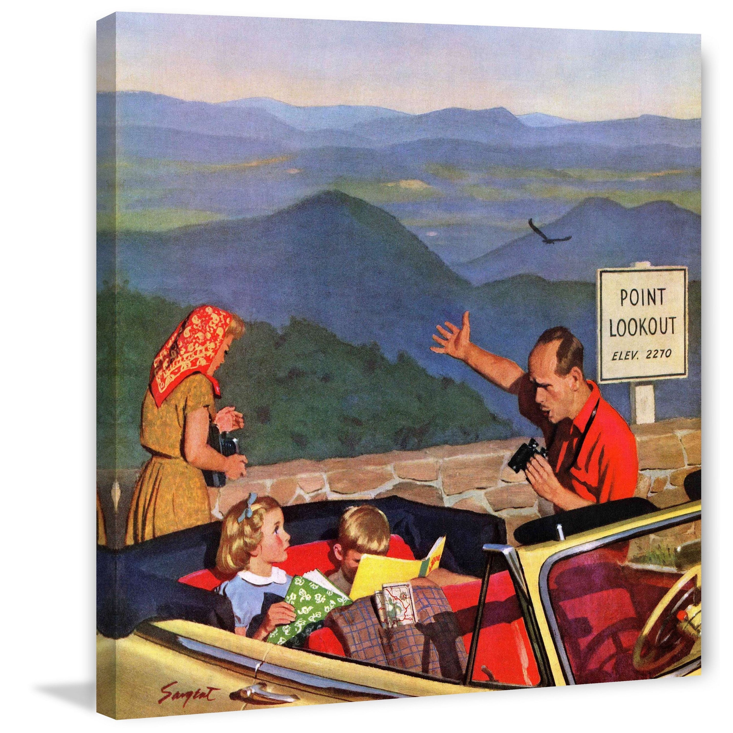 Marmont Hill "Lookout Point" by Richard Sargent Painting Print on Canvas